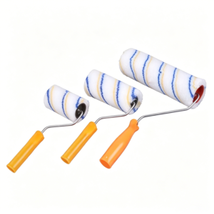 Yellow and blue striped roller soft bristle brush